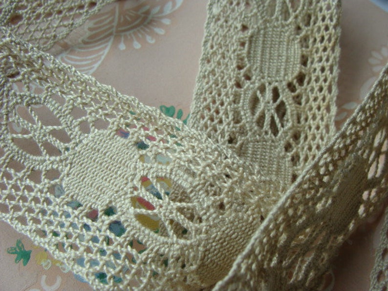 Lace Rustique Vintage Antique French Cotton Lace Yardage Stunning Rich Dream Color - Etsy