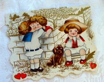 Antique Embossed Die Cut Unused Valentine 1900s no envelope