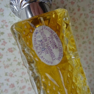 One Engraved Embossed 1979 Flacon Apothecary Cologne Bottle Lovely Vintage Vanity Perfume Bottle image 9