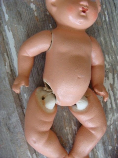 One Rare Antique Occupied Japan Adorable Jointed Bisque Baby