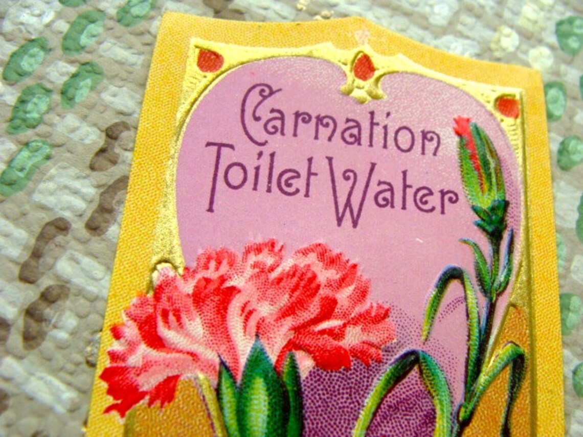 Antique Edwardian Embossed Toilet Water Framed in Etsy