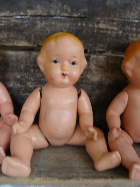 One Rare Antique Occupied Japan Adorable Jointed Bisque Baby