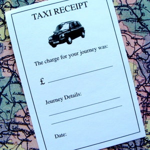 Vintage Journey Taxi Receipts for Altered Art One Dozen