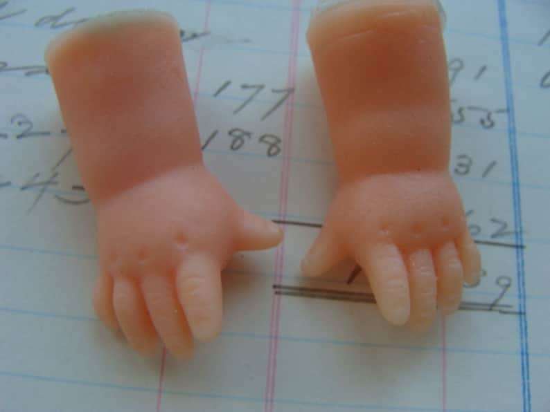 Adorable Antique Small 1960s Rubber Composition Doll Arms image 3