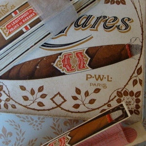 Antique French Paris Bundle of Stunning Cigar Boxes Pouches