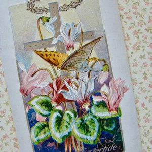 Antique Embossed Numbered Stunning  Easter Postcard