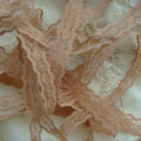 2 Yards Gorgeous Vintage Tea Stained Color Doll Lace