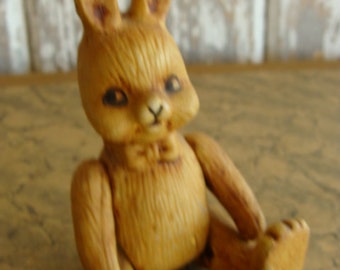Rare Vintage Jointed  Bunny Bisque Doll