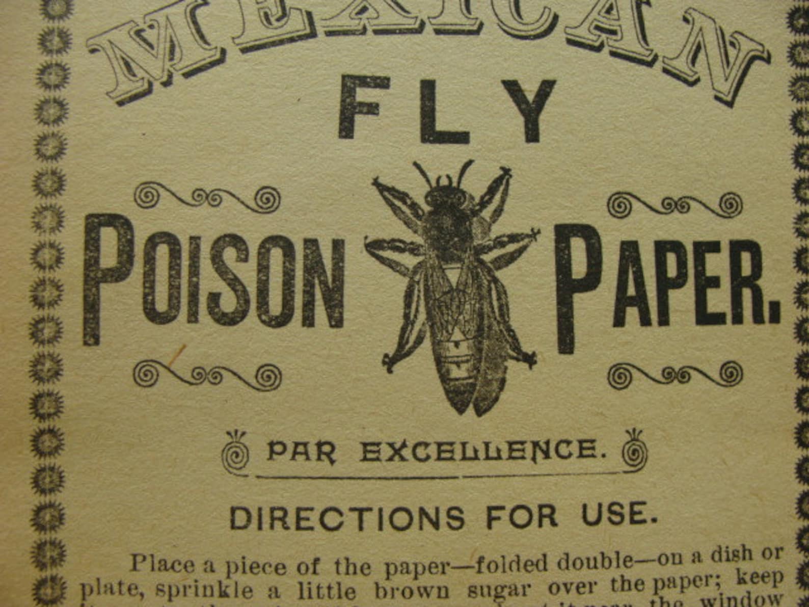 Antique Poison Creepy Label 6 Inches - Etsy