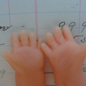 Adorable Antique Small 1960s Rubber Composition Doll Arms image 4