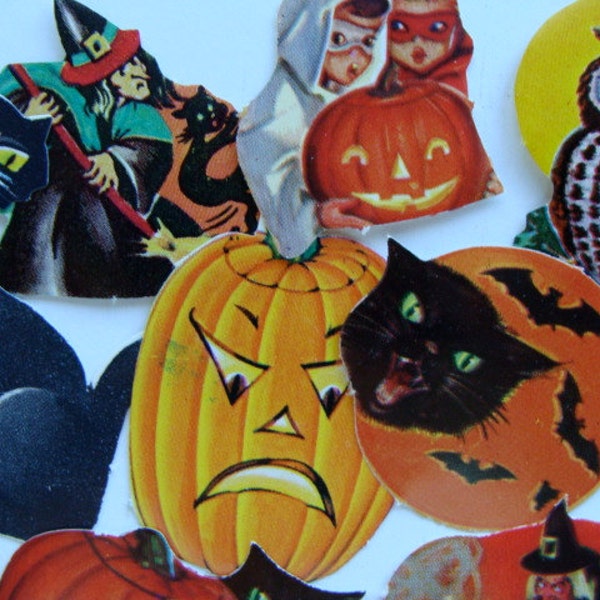 Vintage Halloween Dennison Gummed Seals N031