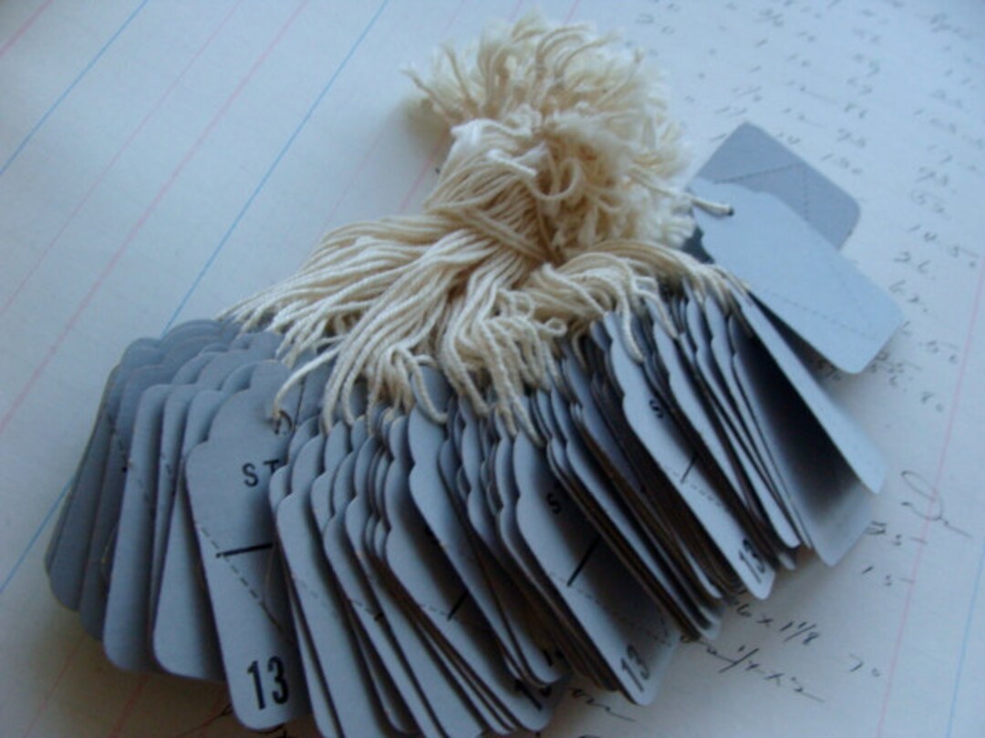 Vintage String Tags One Dozen Vintage Gorgeous French Blue Color ...