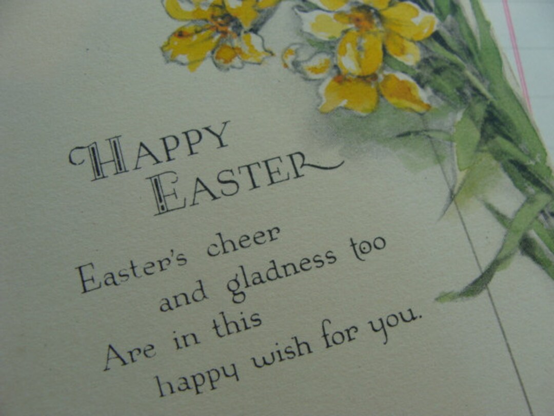 1918 Stunning Antique Unused Easter Litho Card - Etsy