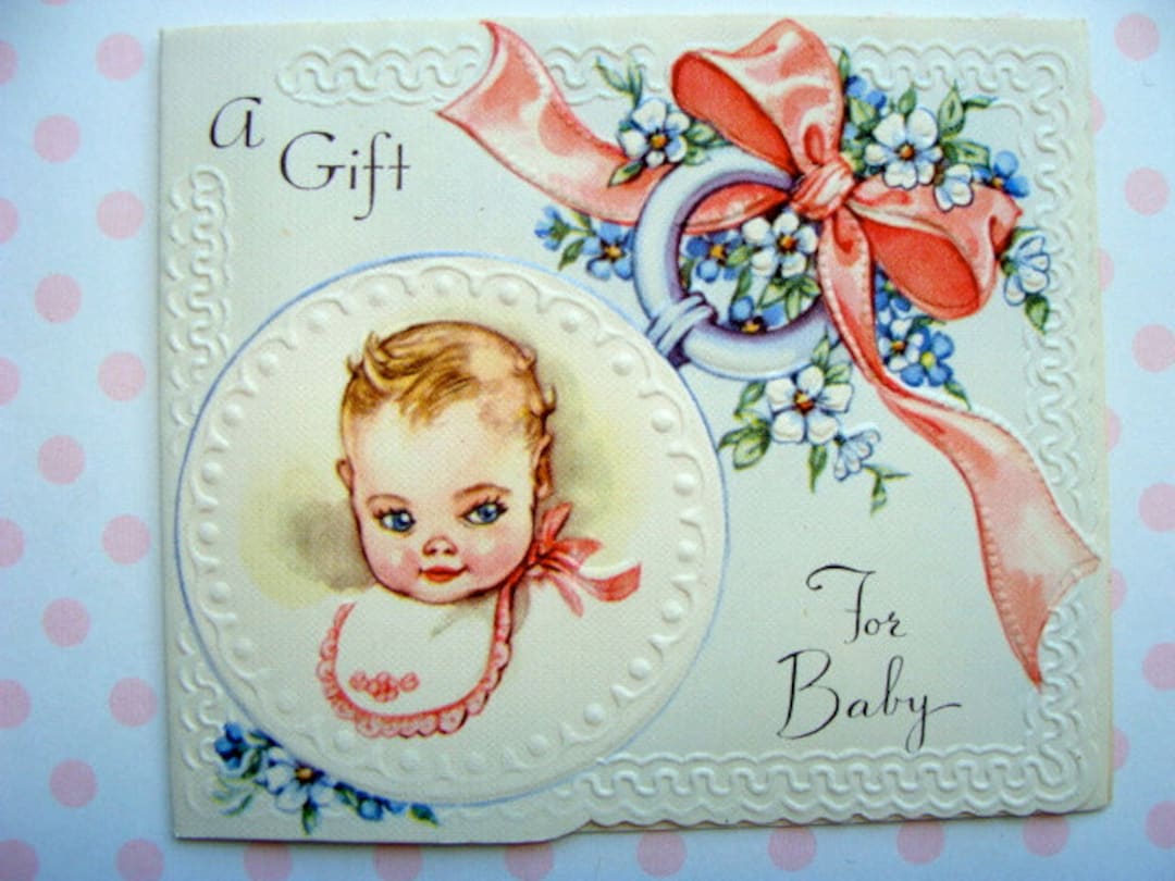 Kitsch Baby Precious Vintage Antique Kitsch Baby Greeting/gift Card 1950s Unused - Etsy