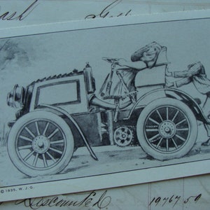 Antique Unused 1935 Headless Creepy Edwardian Gothic Postcard Steampunk