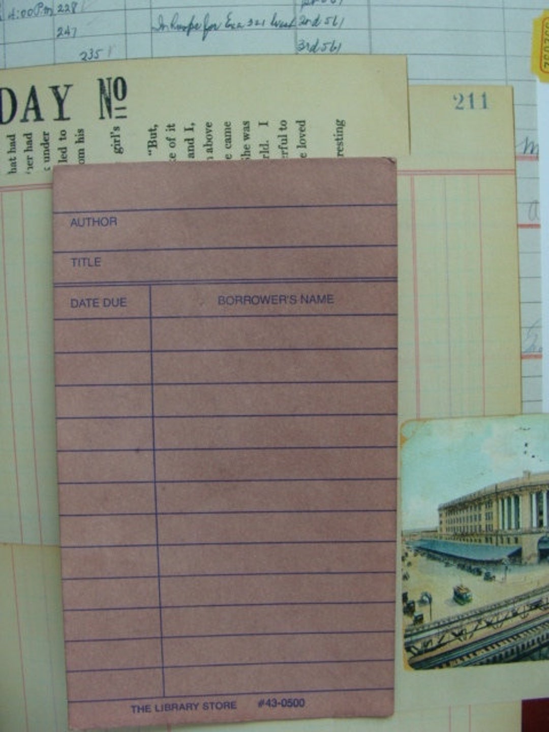 Hand Dyed Vintage Library Cards - Etsy