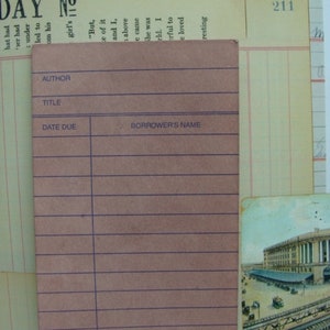 Hand Dyed Vintage  Library Cards