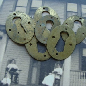 Antique Large Skeleton Key Hardware Escutcheon image 2