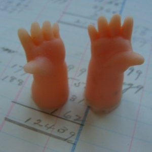 Adorable Antique Small 1960s Rubber Composition Doll Arms image 2