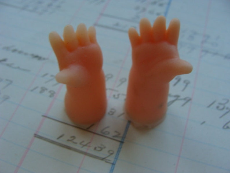 Adorable Antique Small 1960s Rubber Composition Doll Arms image 2