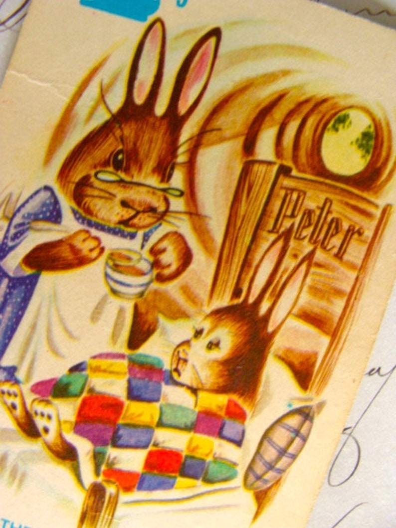 Antique Bunny Rabbit Rare Game Flash Card - Etsy