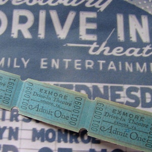 vintage Antique Drive In Theatre Billets image 1