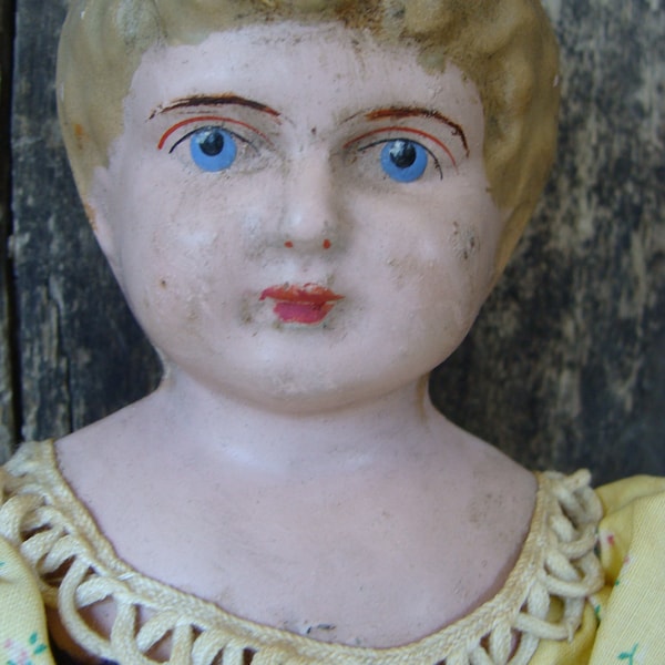 Antique Metal Head Doll Etsy