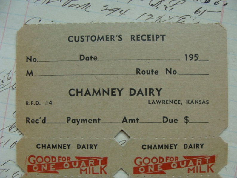 Antique Dairy 20pc Ephemera Unused Milk Tickets 1950s Etsy