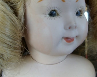 Antique Rare French Swivel Doll Head