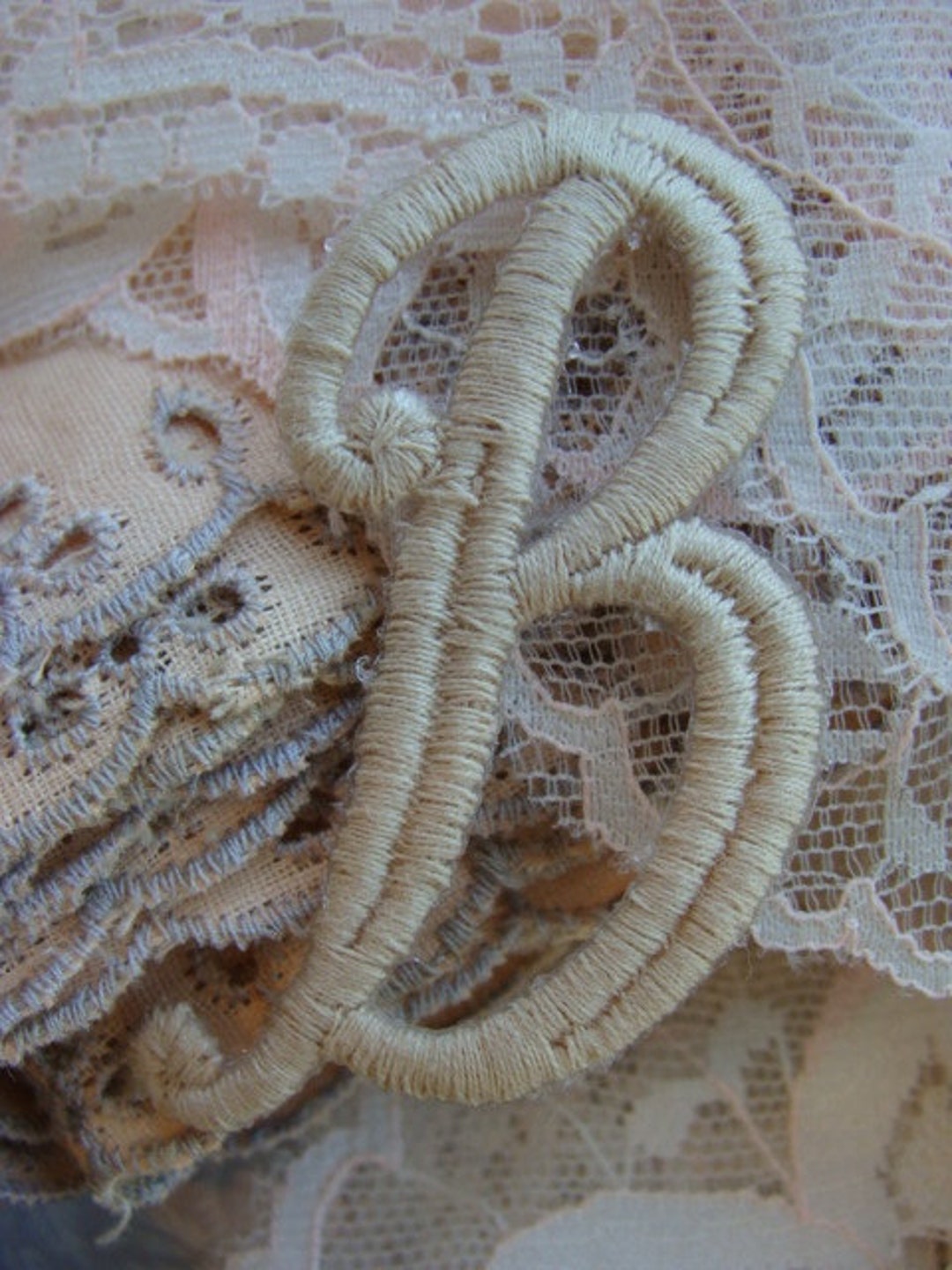 Vintage Victorian Embroidered Monogram Calligraphy Script Letter B - Etsy