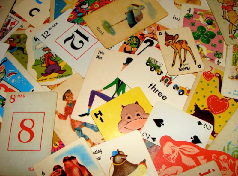 2 Dozen Vintage Card Game Playing Cards for Altered Art Etsy