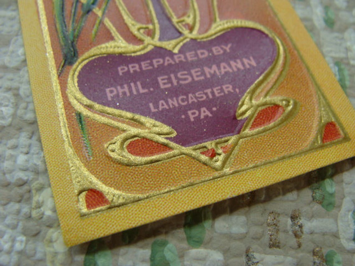 Antique Edwardian Embossed Toilet Water Framed in Etsy