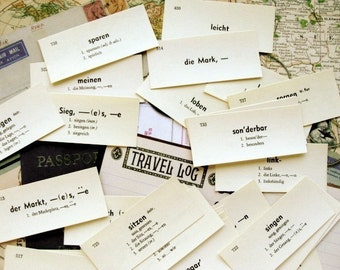 One Dozen Vintage German Flash Cards