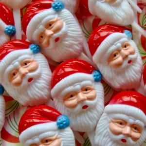 Half Dozen Kitsch Santa Cupcake picks When Santa was Fat and Pretty