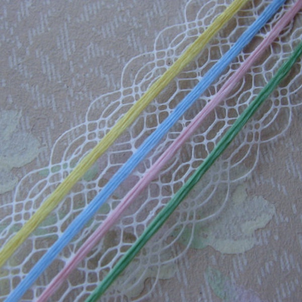 The Sweetest Kitsch 1950s Party Ribbon Lace and so Shabby Chic Yardage Rare