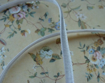 Gorgeous Silver Gray Thick Velvet Ribbon Yardage