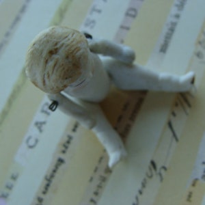 Antique Tiny Rare Jointed Bisque Doll 100 Yr Old