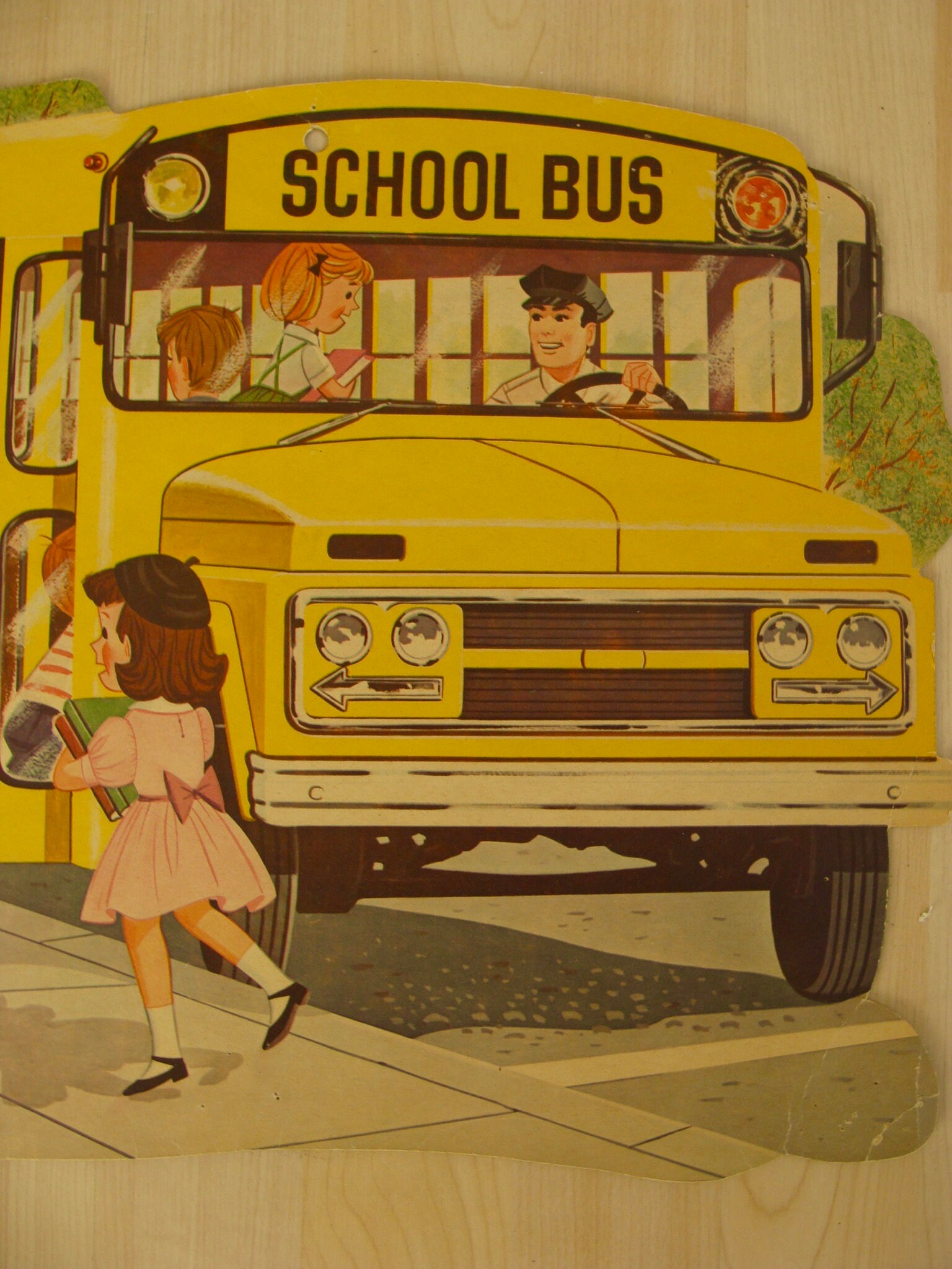 HUGE Vintage Classroom Cutout From Teachers Estate Cardboard