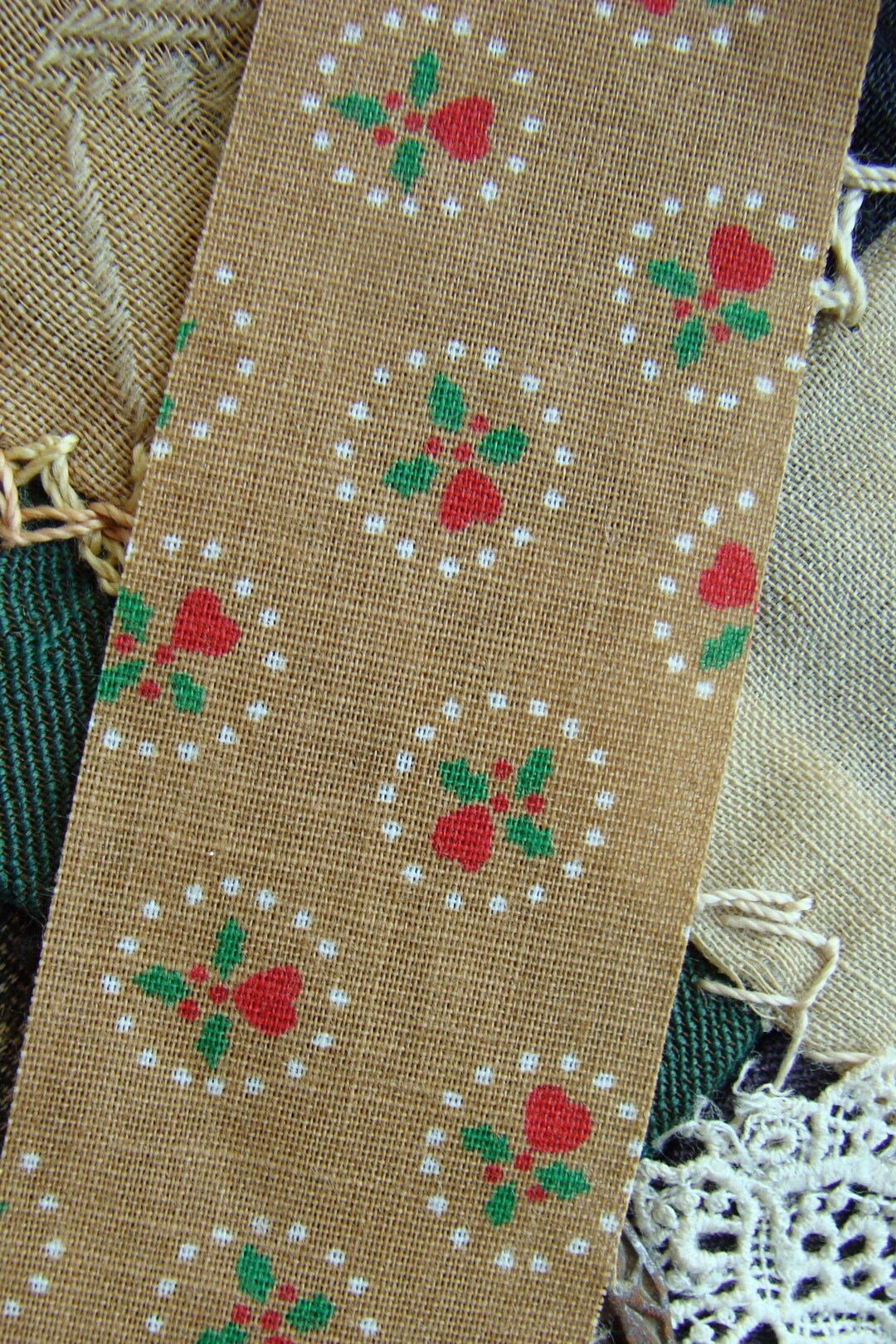 Stunning Vintage Calico Ribbon Limited Supply Wonderfull for Joutnals ...