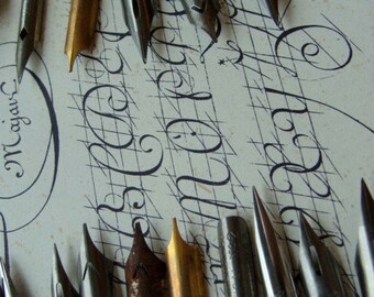 One Dozen Antique Nibs