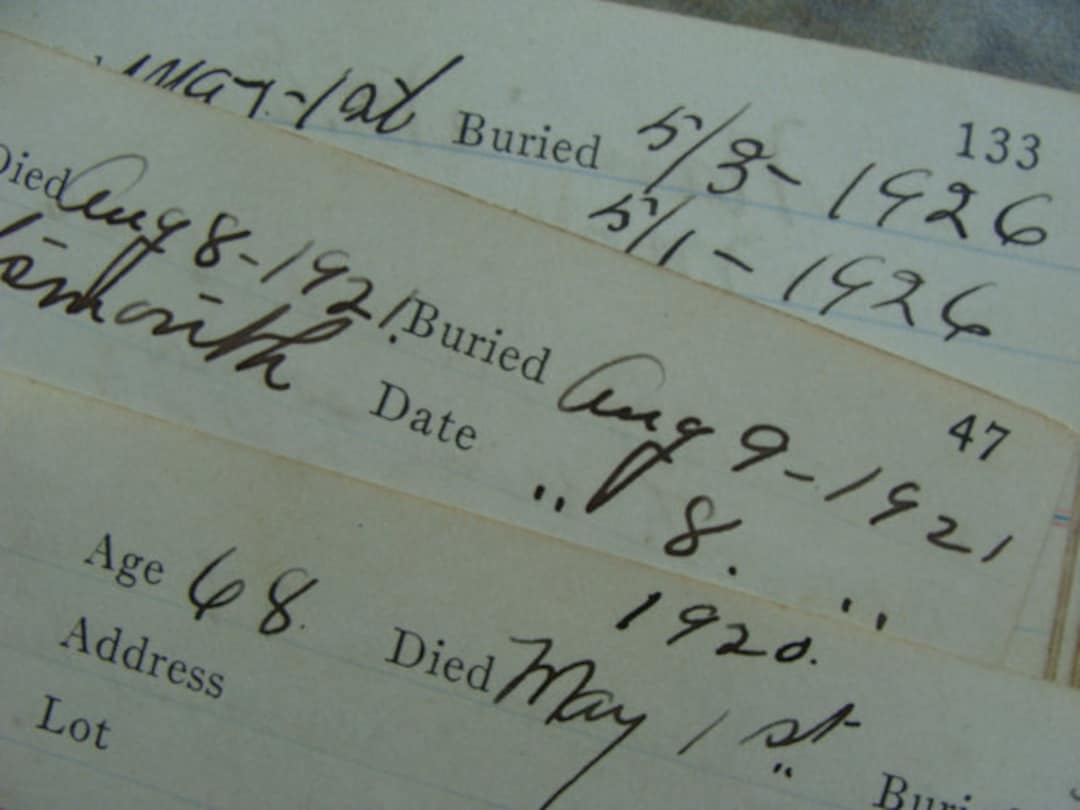 Antique Post Mortem Death Funeral Double Sided Ledger Taken From a