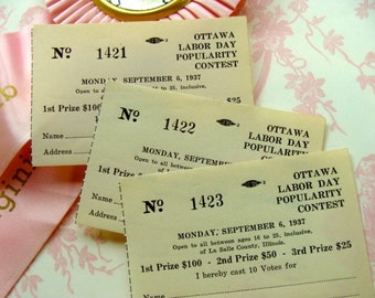 Antique Ephemera for Popularity Contest Altered Book Pages for the Altered Artist 1930s