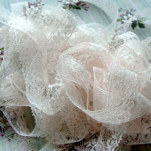 Vintage Pink Whisper Soft  Vanity Lace Yardage