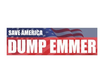 Save America Dump Emmer Car Magnet | Patriotic Flag Bumper Sticker Style