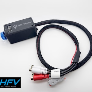 Black Car Audio amplifier Bass knob with Voltmeter RCA volume control