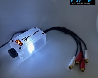 Car Audio amplifier Bass knob Clear LED w Voltmeter RCA volume control