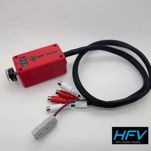 Red Car Audio amplifier Bass knob with Voltmeter RCA volume control