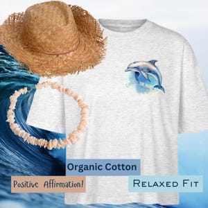 Dolphin Catch The Wave Of Joy Women’s Boxy Organic T-Shirt