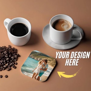 Personalised Photo Coaster Set Customise Your Own Coasters Gift With Any Picture And Text