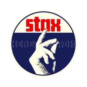 Pegatina / Etiqueta adhesiva con el logotipo de Stax Clicking Fingers de la década de 1960